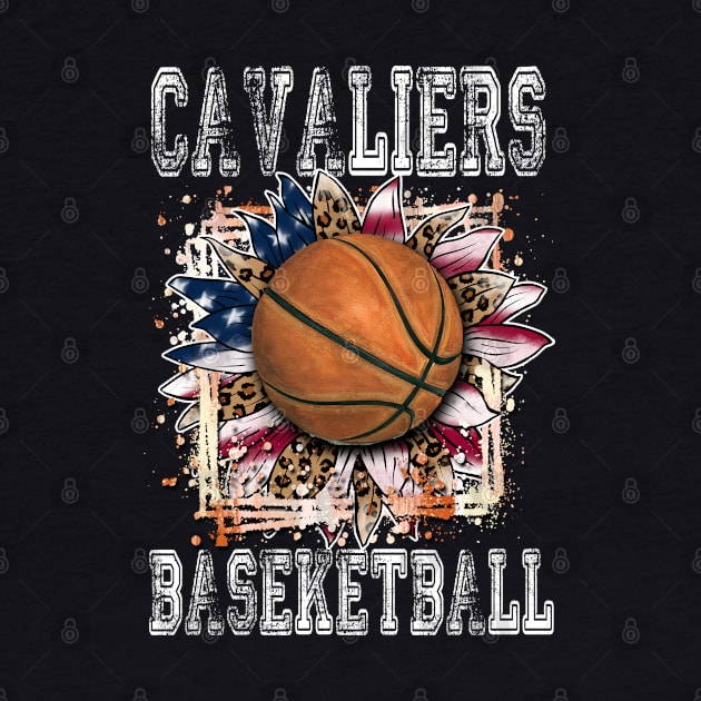 American Flag Personalized Cavaliers Proud Name Basketball by Irwin Bradtke